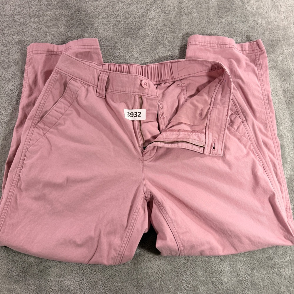 Old Navy OG Chino Pants Women M Pink High Rise Anise Stretch 857281-01
